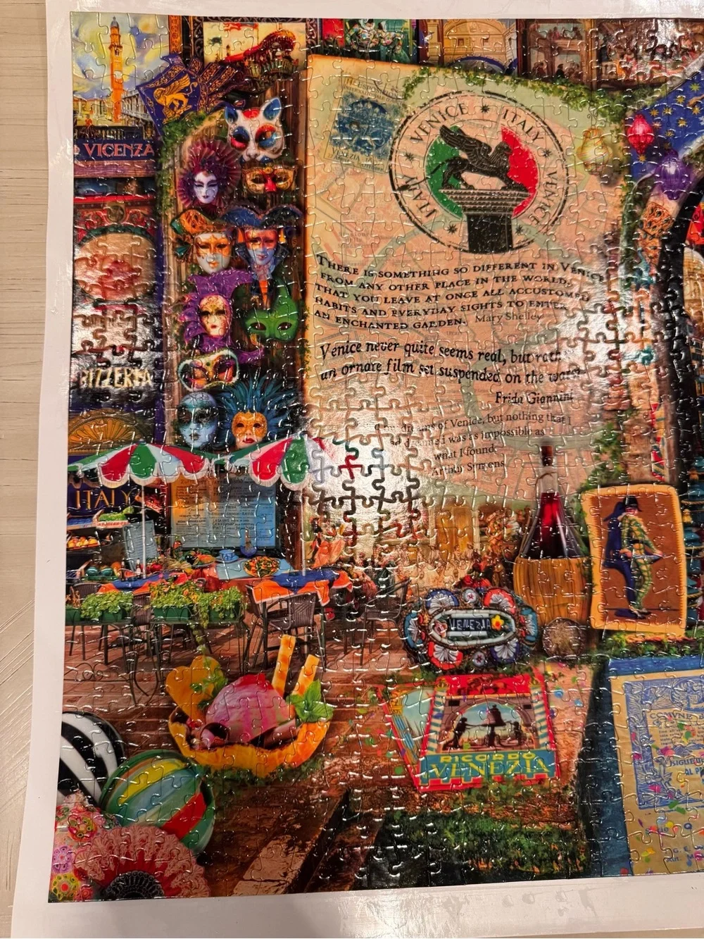 Aimee Stewart Life Is an Open Book Venice Completed Puzzle Art